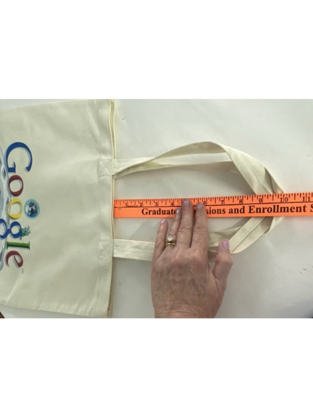 Google Tote Bag Earth Day 2006 Print 100% Cotton 15in x 13.7in Book Grocery - Picture 10 of 16